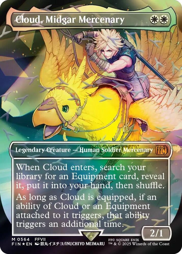 Cloud, Midgar Mercenary (Borderless) (Chocobo Track Foil)