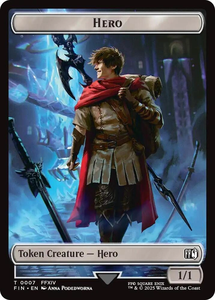 Hero (0007) // Treasure (0023) Double-Sided Token Foil