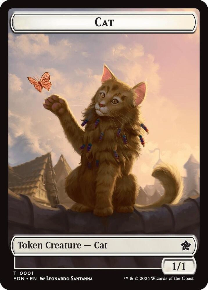 Cat (0001) // Cat (0002) Doubled-Sided Token Foil