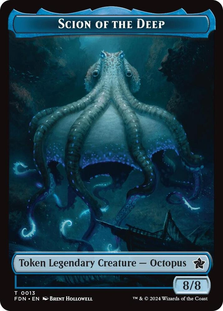 Scion of the Deep // Koma's Coil Doubled-Sided Token Foil
