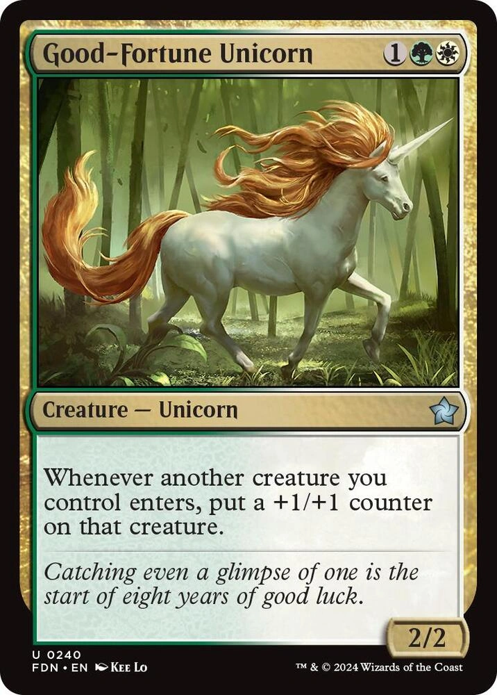 Good-Fortune Unicorn Foil