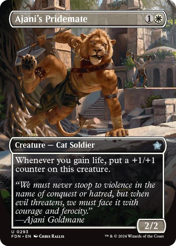 Ajani's Pridemate (Borderless) Foil