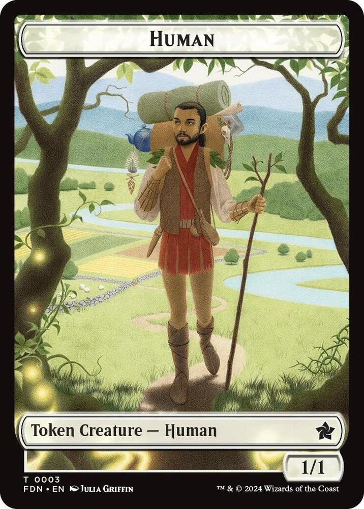 Human // Knight Double-Sided Token Foil