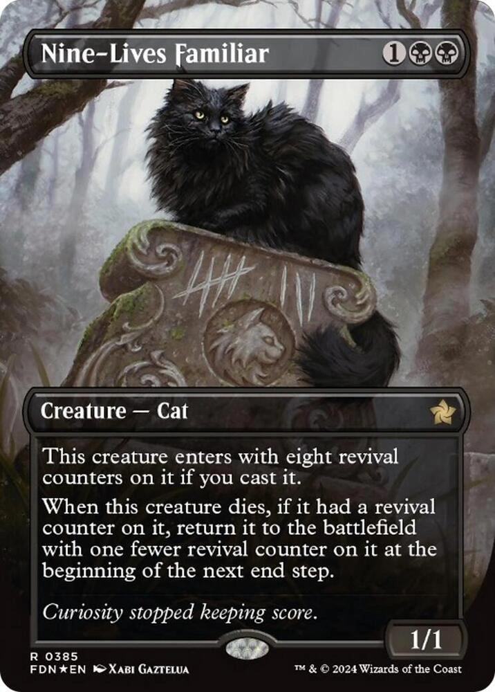 Nine-Lives Familiar (Borderless) (Mana Foil)