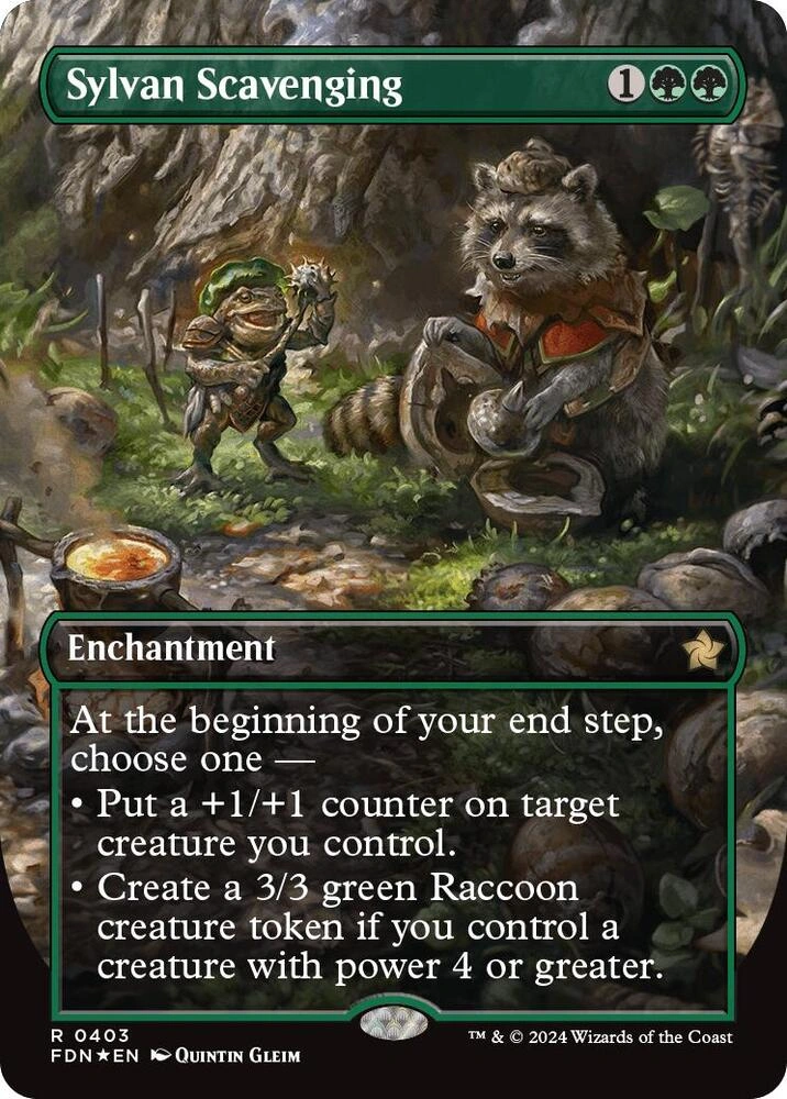 Sylvan Scavenging (Borderless) (Mana Foil)