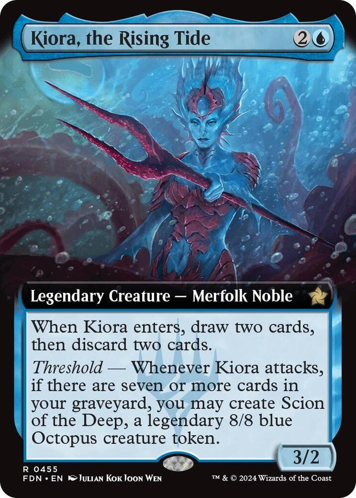 Kiora, the Rising Tide (Extended Art) Foil