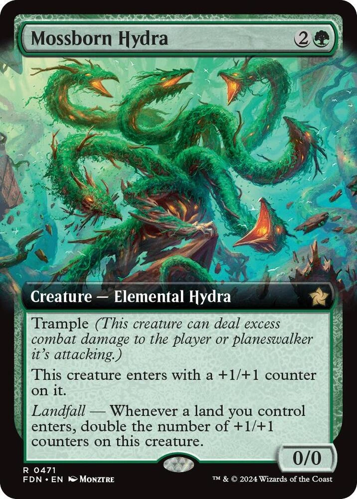 Mossborn Hydra (Extended Art) Foil