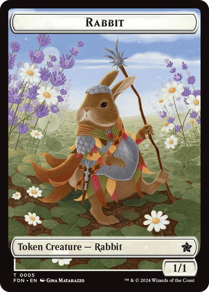 Rabbit // Soldier Double-Sided Token Foil