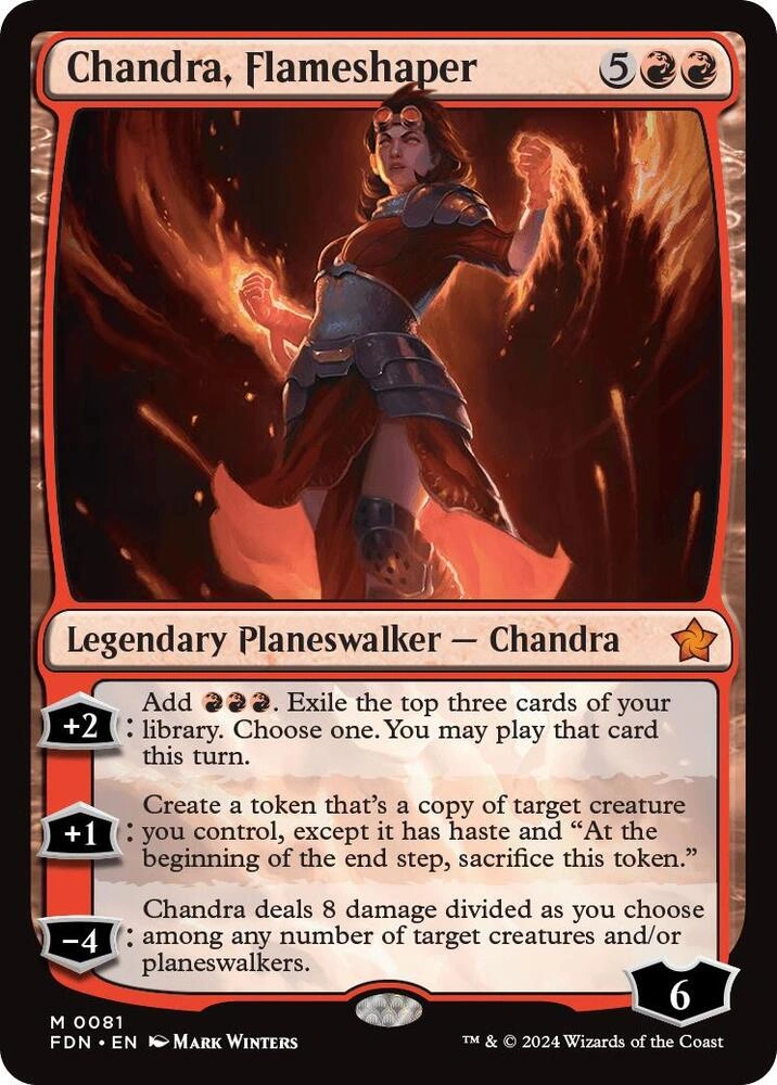 Chandra, Flameshaper Foil