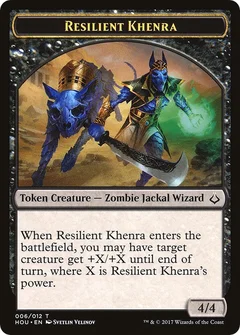 Resilient Khenra // Zombie Double-Sided Token 6 // 20
