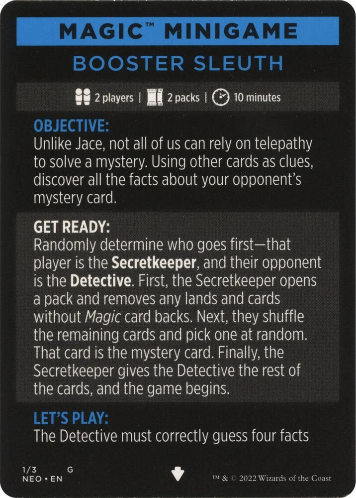 Magic Minigame: Booster Sleuth