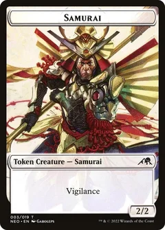 Samurai (003) // Spirit (012) Double-sided Token Foil 3 // 12