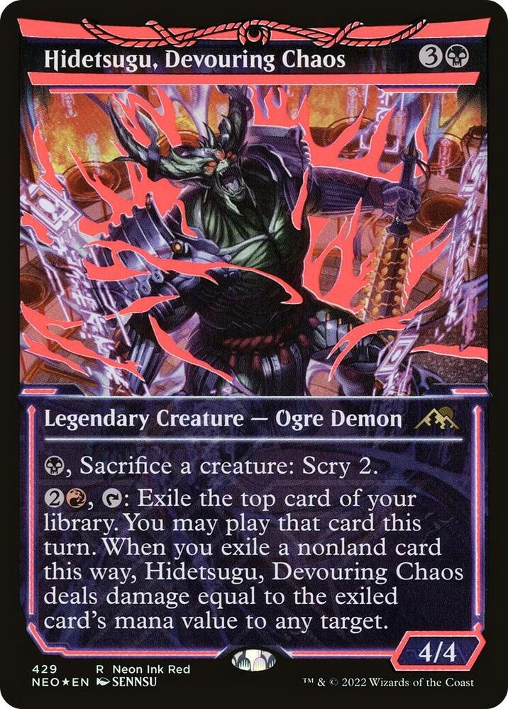 Hidetsugu, Devouring Chaos (Neon Red) Foil