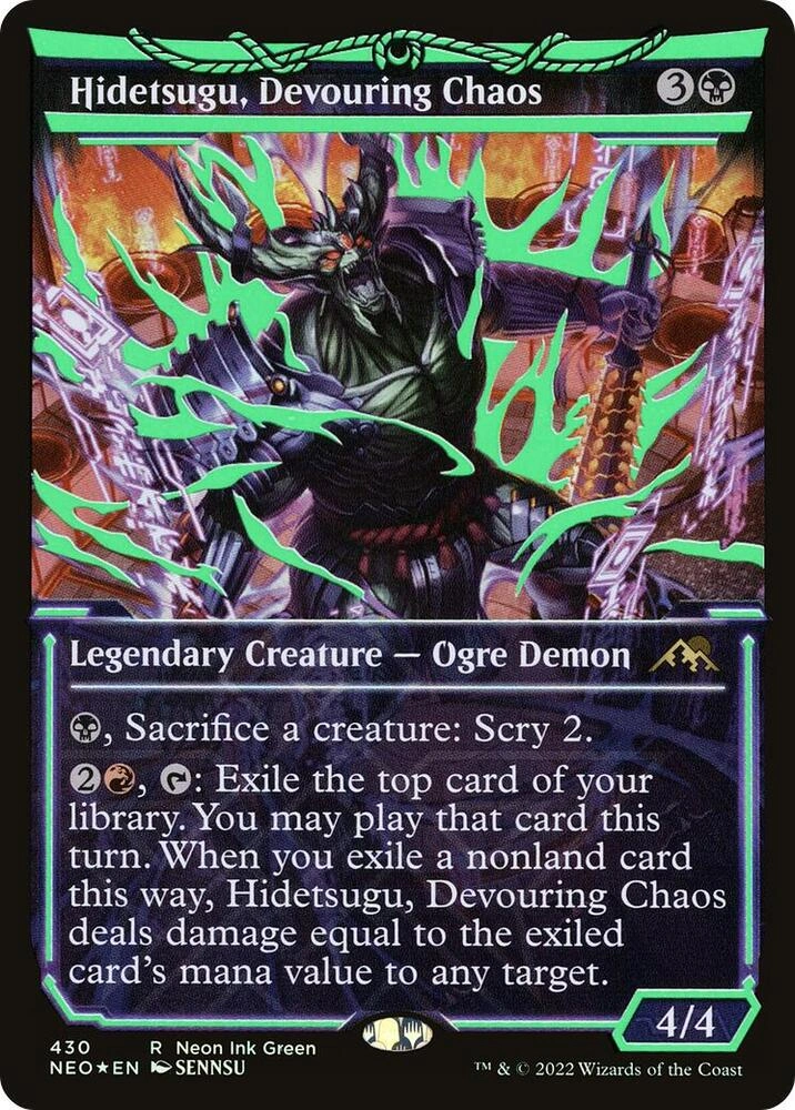Hidetsugu, Devouring Chaos (Neon Green) Foil