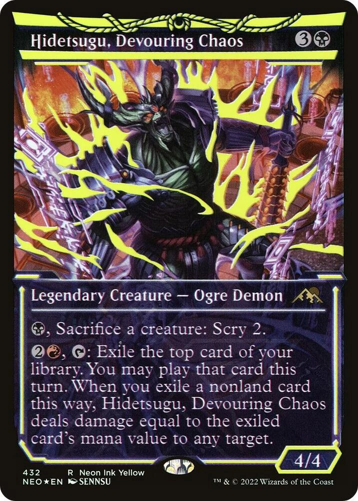 Hidetsugu, Devouring Chaos (Neon Yellow) (WPN Exclusive) Foil