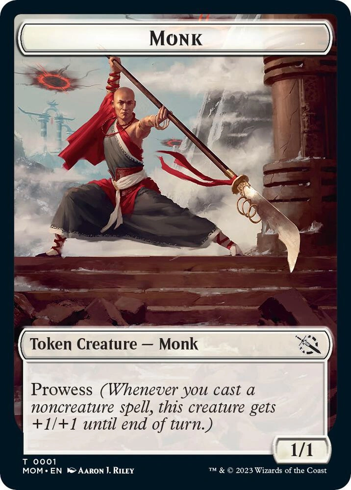 Monk // Zombie Double-Sided Token Foil