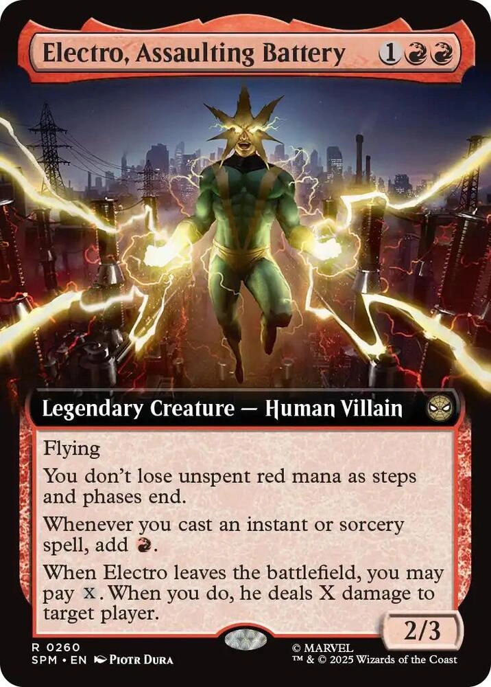 Electro, Assaulting Battery (Extended Art) Foil