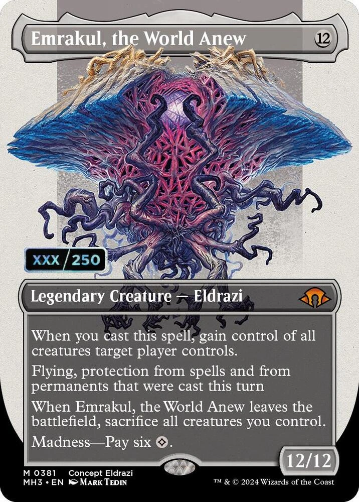 Emrakul, the World Anew (Borderless) (Serial Numbered) Foil
