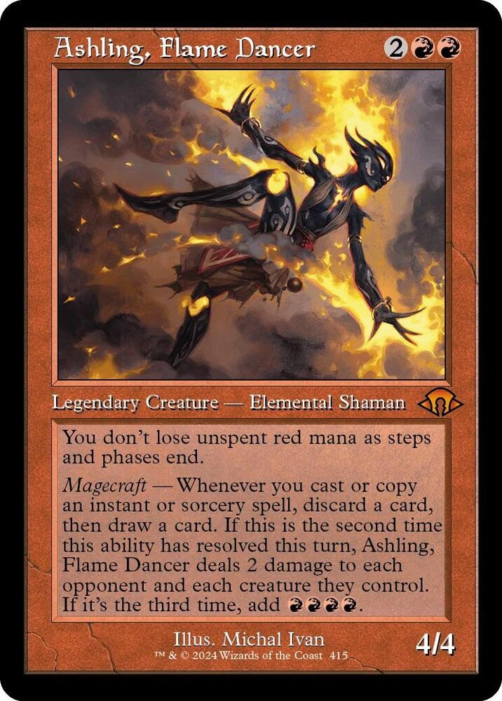 Ashling, Flame Dancer (Retro Frame) Foil