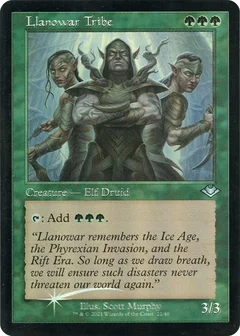 Llanowar Tribe (Retro Frame) (Foil Etched) 22