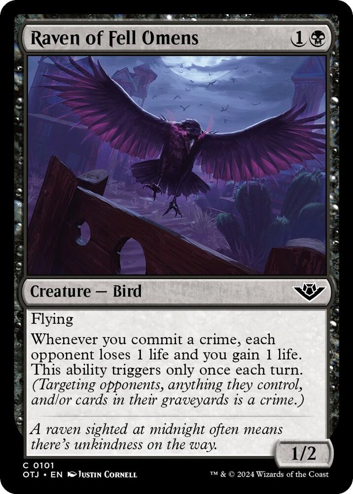 Raven of Fell Omens Foil