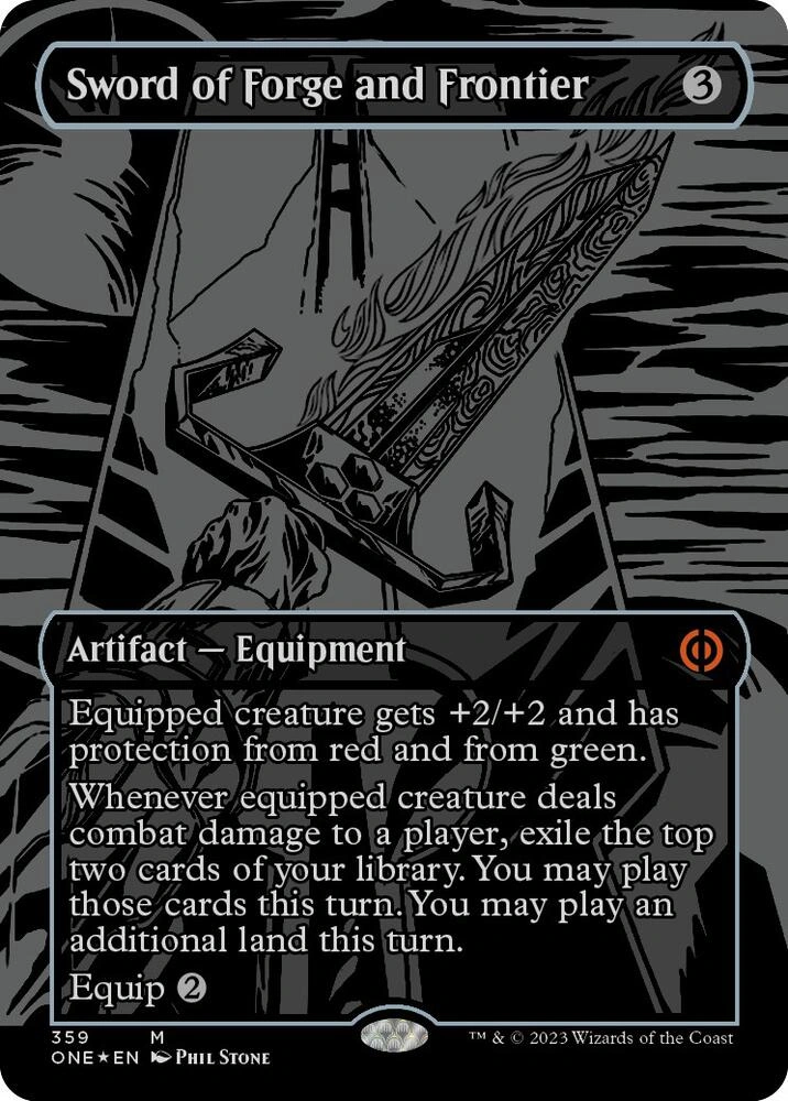 Sword of Forge and Frontier (Oil Slick Raised Foil)