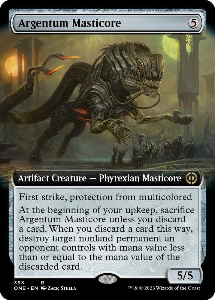 Argentum Masticore (Extended Art) Foil