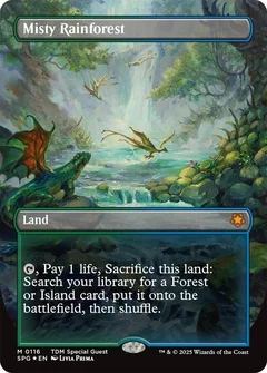 Misty Rainforest (Borderless) (Dragonscale Foil) 116
