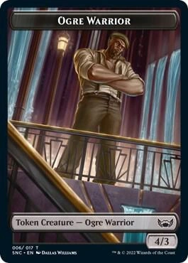 Ogre Warrior // Dog Double-Sided Token Foil