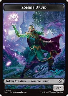 Zombie Druid // Treasure Double-Sided Token Foil 10 // 16