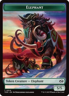 Elephant // Treasure  Double-Sided Token Foil 14 // 16