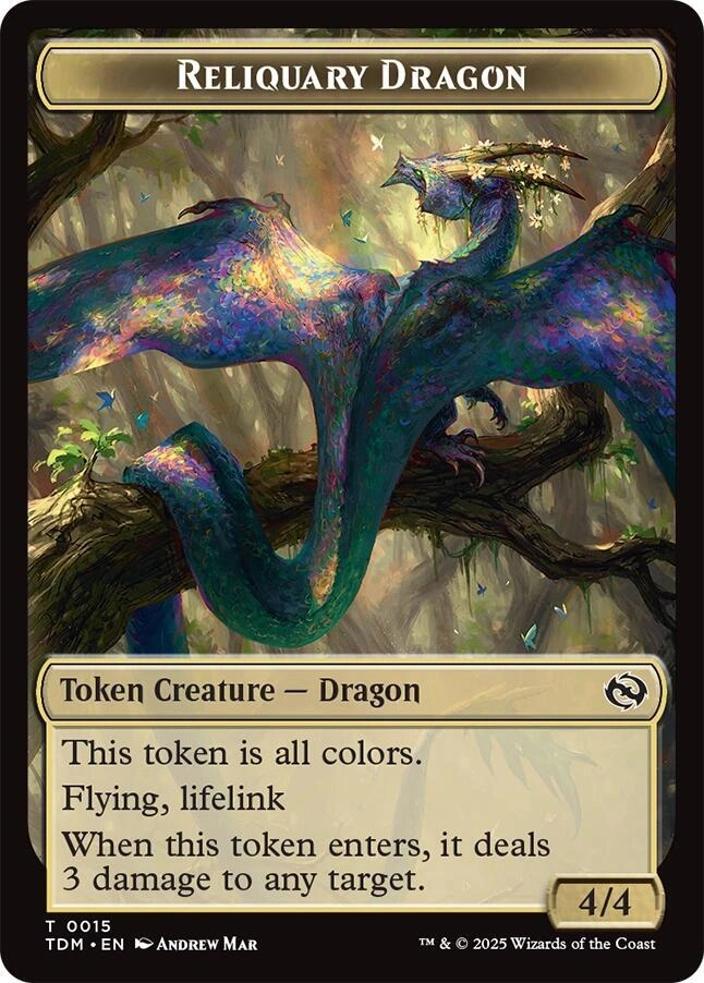 Reliquary Dragon // Dragon (0011) Double-Sided Token Foil