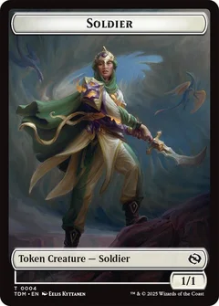 Soldier (0004) // Soldier (0005) Double-Sided Token Foil 4 // 5
