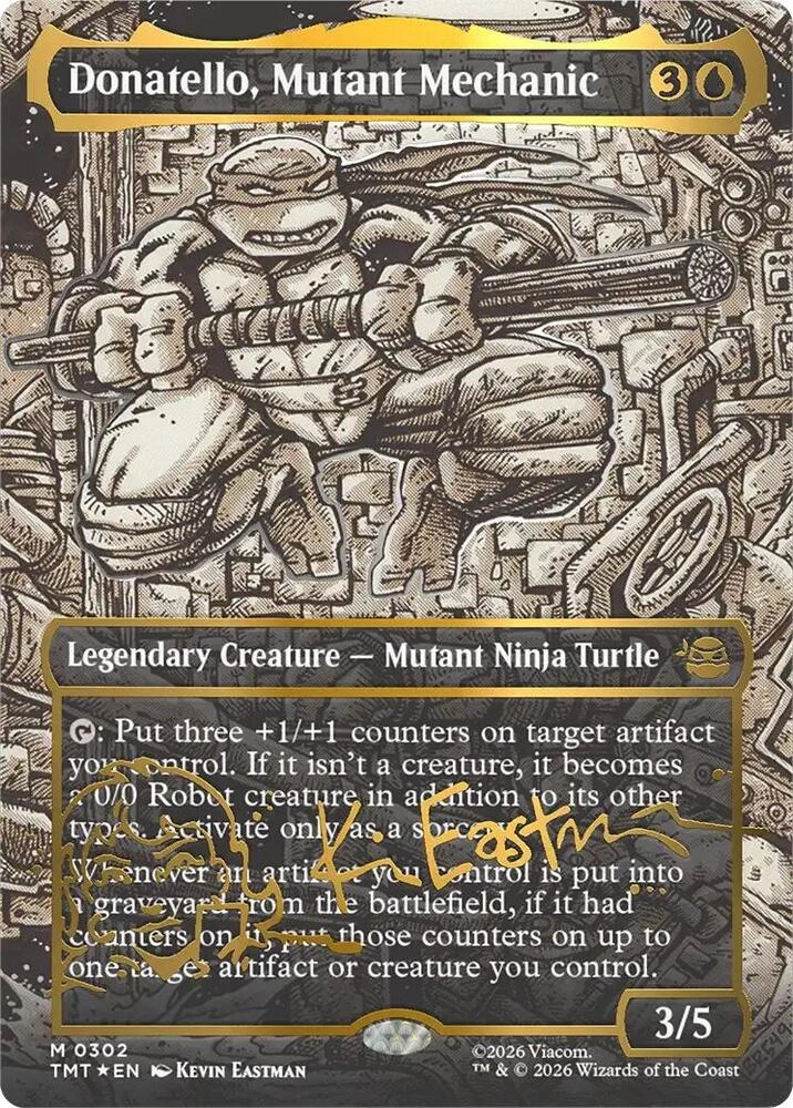 Donatello, Mutant Mechanic (Borderless) (Gold-Stamped Signature)