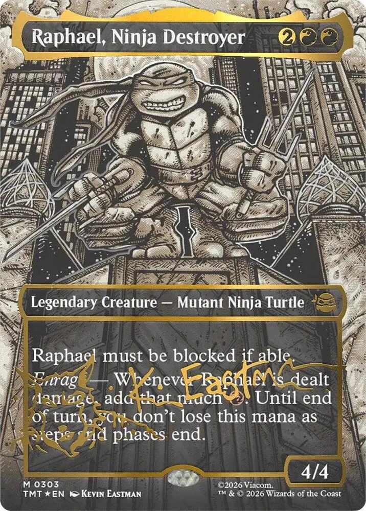 Raphael, Ninja Destroyer (Borderless) (Gold-Stamped Signature)