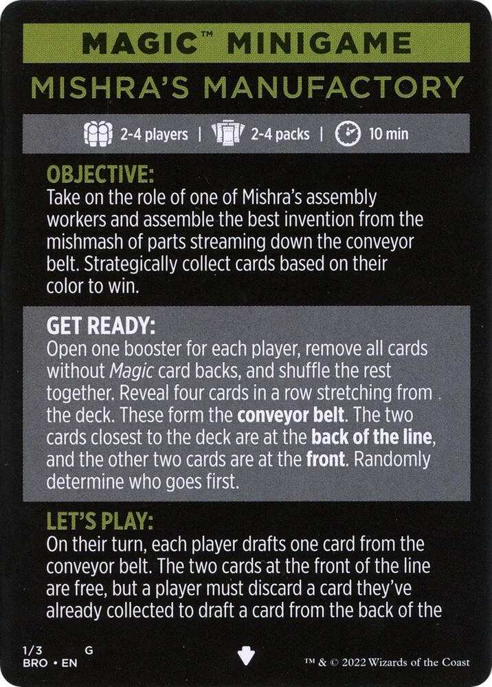 Magic Minigame: Mishra's Manufactory