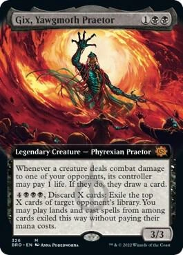 Gix, Yawgmoth Praetor (Extended Art) Foil