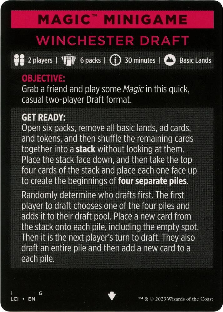 Magic Minigame: Winchester Draft