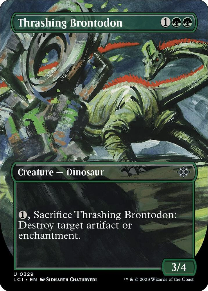 Thrashing Brontodon (Borderless) Foil