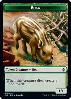 Boar // Food (016) Double-Sided Token Foil 9 // 16