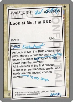 Look at Me, I'm R&D 17