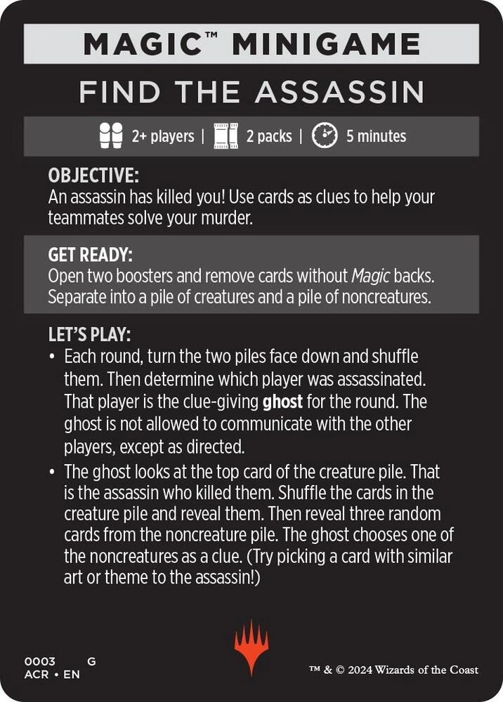 Magic Minigame: Find The Assassin