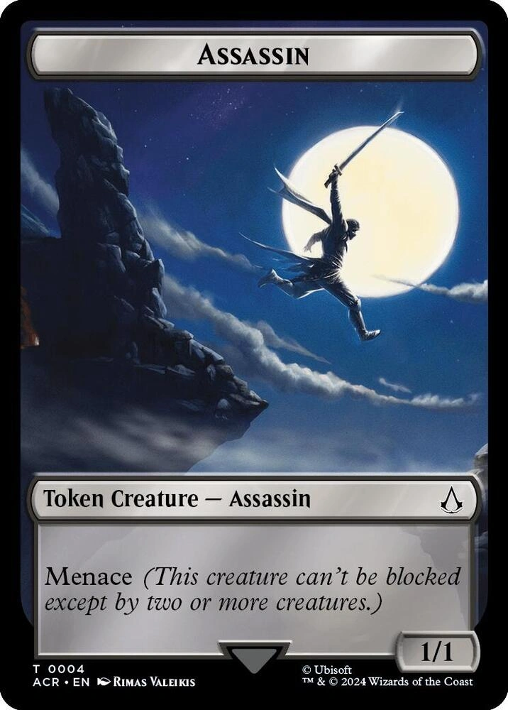Assassin // Human Rogue Double-Sided Token Foil