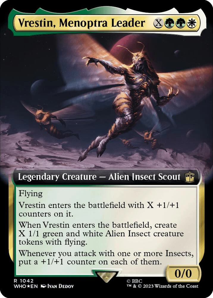Vrestin, Menoptra Leader (Extended Art) (Surge Foil)