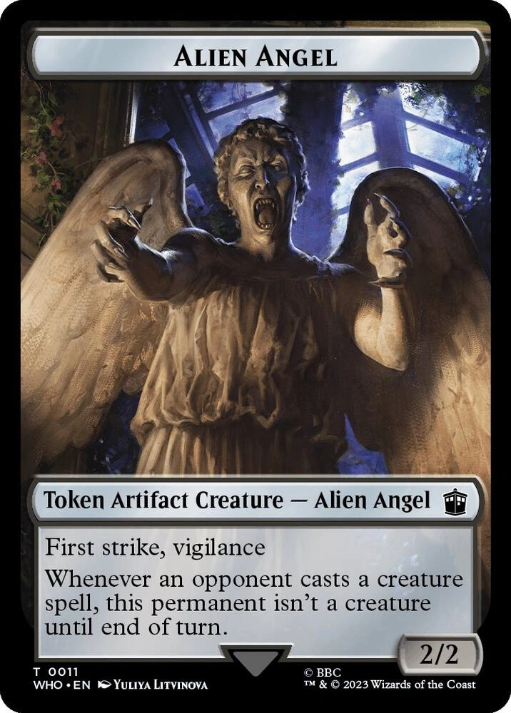 Alien Angel // Cyberman Double-Sided Token