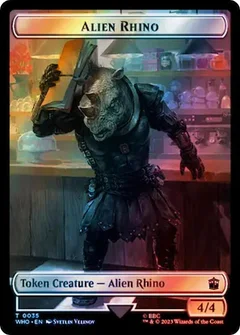 Alien Rhino // Food (0059) Double-Sided Token (Surge Foil) 35 // 59
