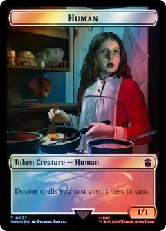 Human (0037) // Food (0059) Double-Sided Token (Surge Foil) 37 // 59
