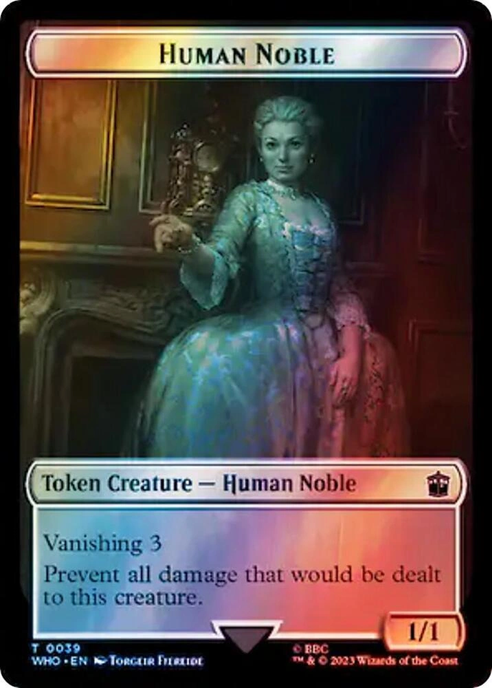 Human Noble // Beast Double-Sided Token (Surge Foil)