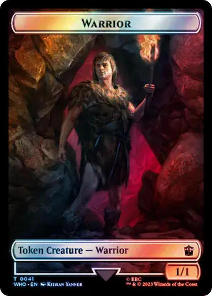 Warrior // Clue (0053) Double-Sided Token (Surge Foil)