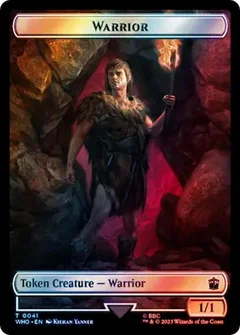 Warrior // Treasure (0061) Double-Sided Token (Surge Foil) 41 // 61